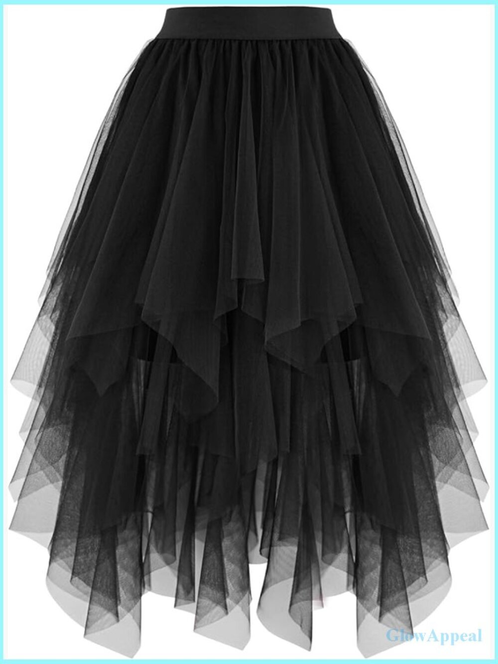 Layered High Low Tulle Skirt Midi Tutu Asymmetrical Fairy Skirt